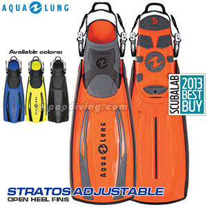 AQUALUNG Stratos Adjustable Diving Fins (open heel)