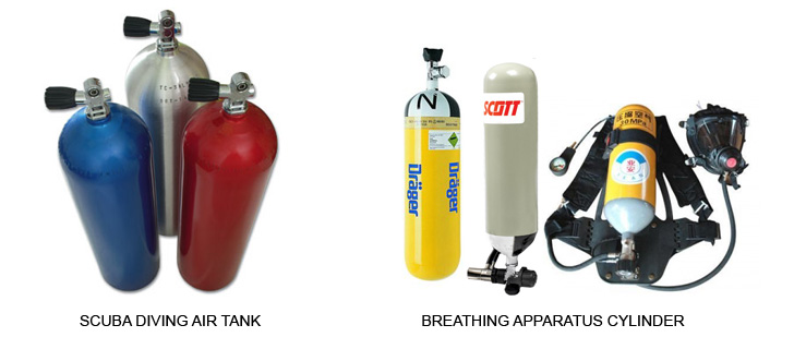 Tabung selam dan BA breathing apparatus cylinder