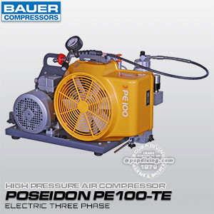 Bauer Air Compressor Poseidon PE-100 TE electric three phase