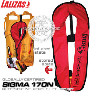 Lalizas Sigma 150N Rescue inflatable life jacket 71097 manual