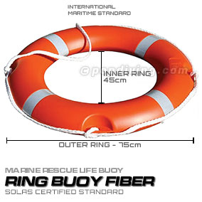 Rescue life ring buoy fiber pelampung bulat penyelamatan