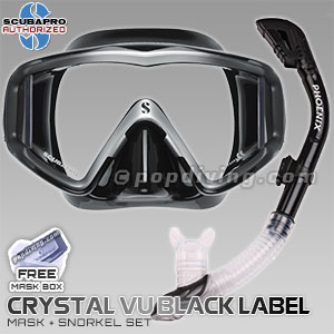 Scubapro Crystal Vu Mask Phoenix Snorkel combo